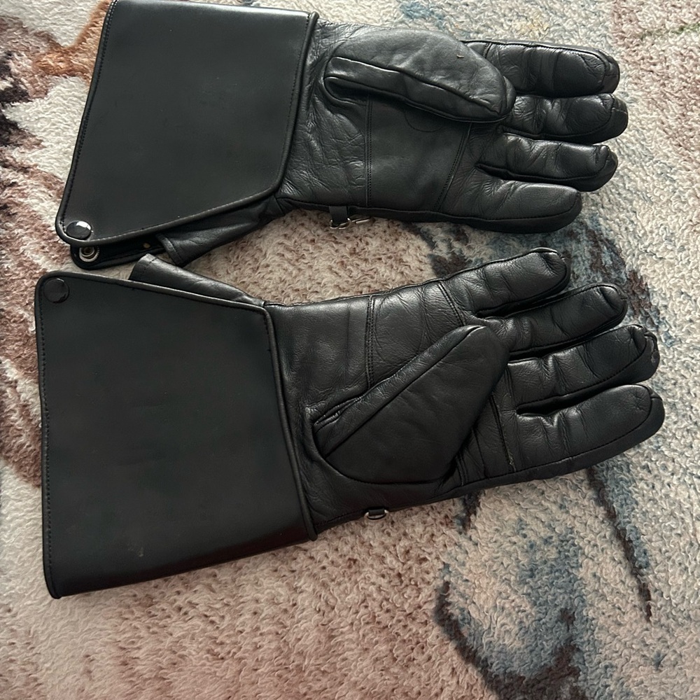 Black Leather Men's Gloves